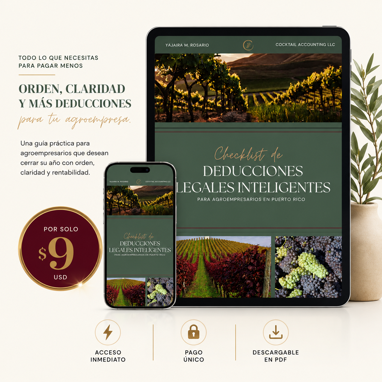 Checklist: Deducciones Legales Inteligentes para Agroempresarios en Puerto Rico • eBook • Libro digital