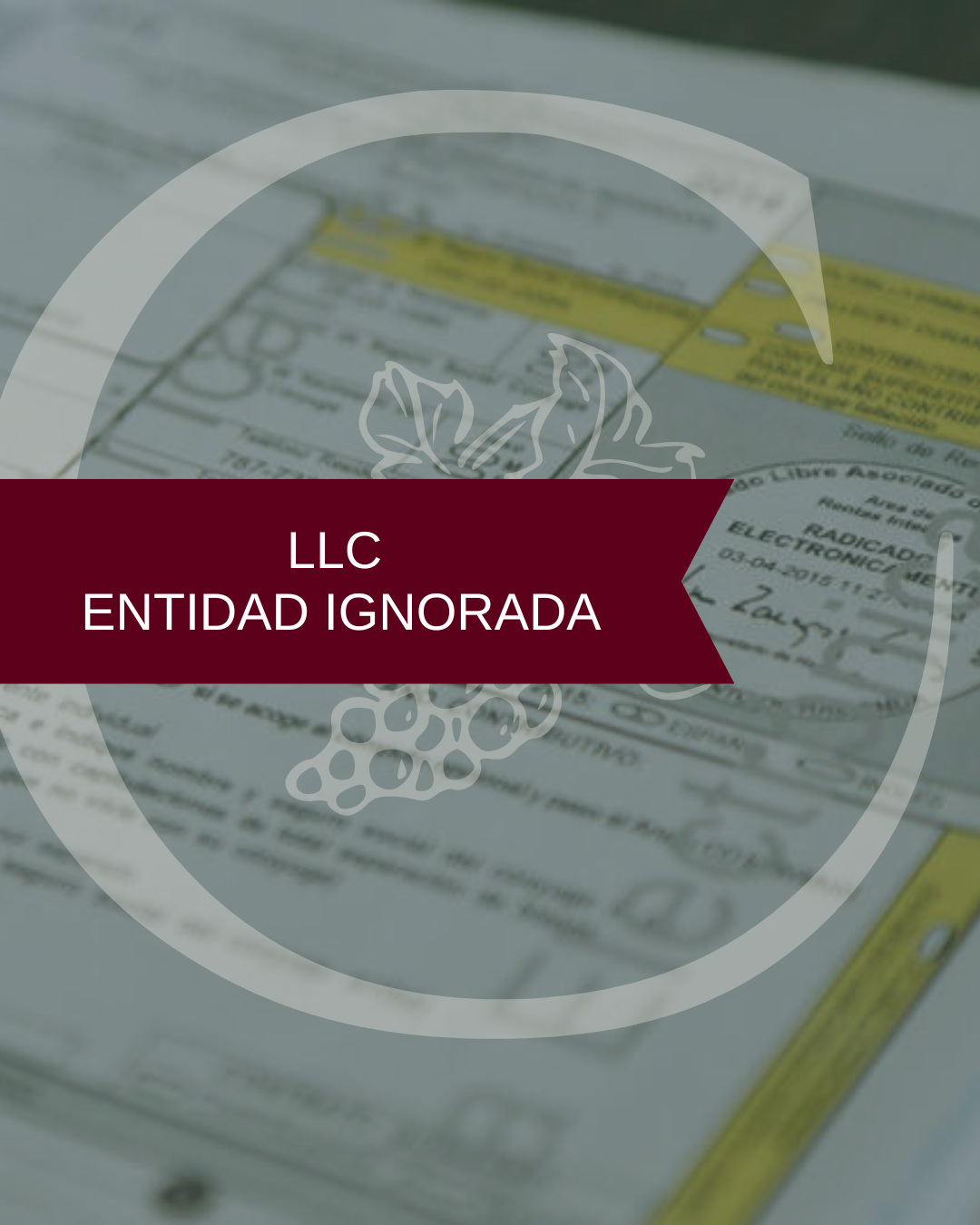 Reserva de espacio • LLC Entidad Ignorada • Temporada de Impuestos • Puerto Rico