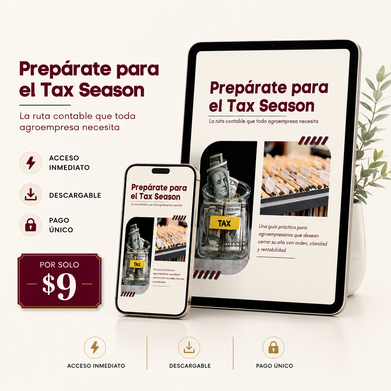 Guía Para Agroempresarios: Prepárate para el Tax Season • La ruta contable que toda agroempresa necesita • eBook • Libro Digital